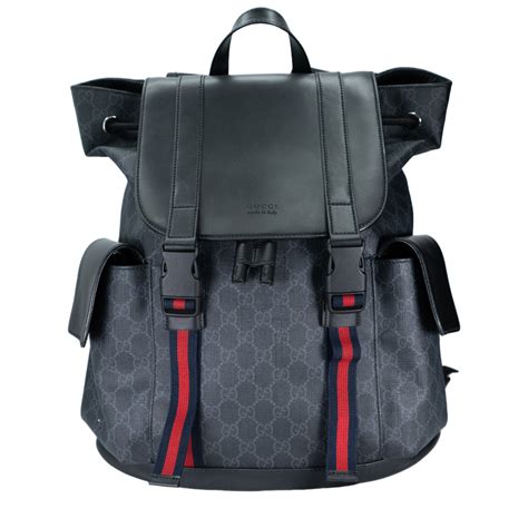 gucci neo vintage gg supreme backpack|black Gucci backpack for men.